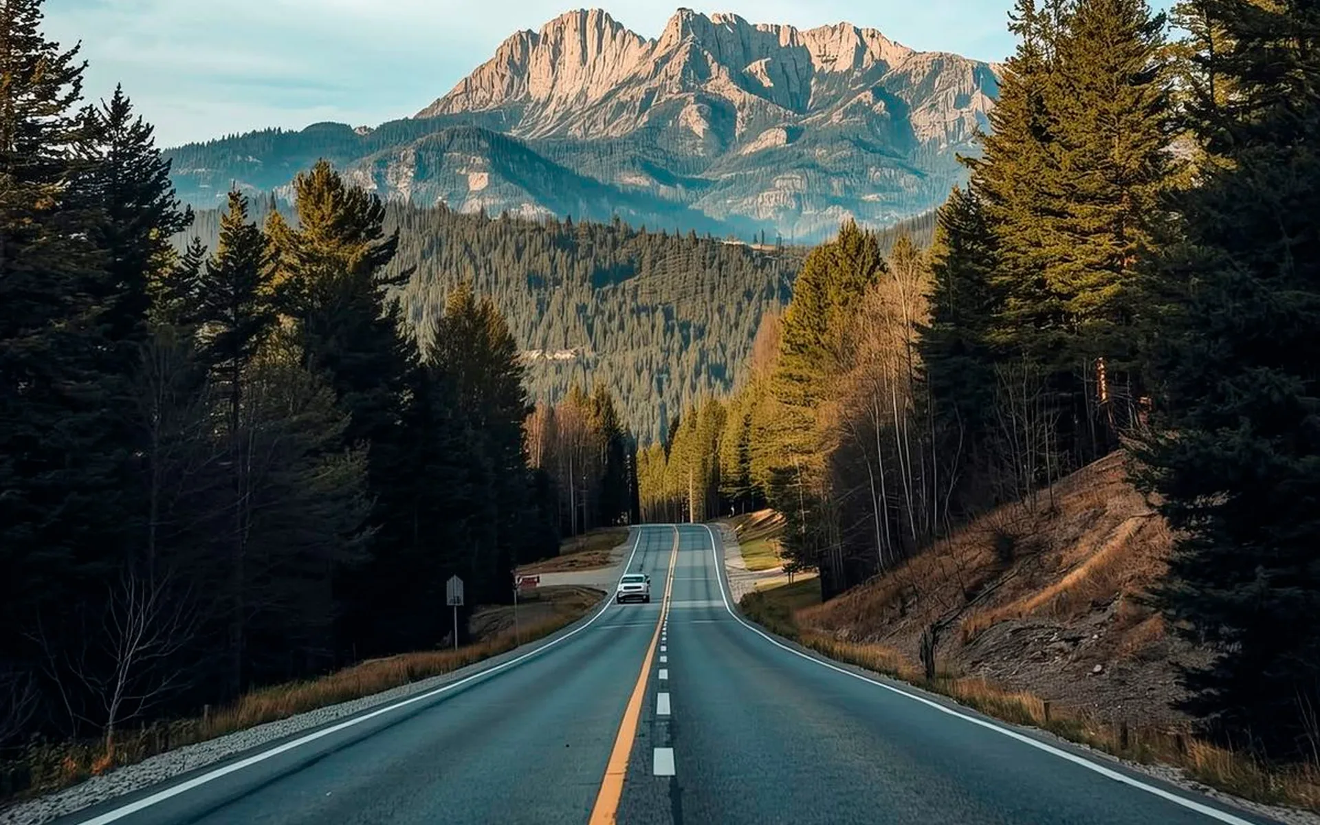 Ruta entre montañas